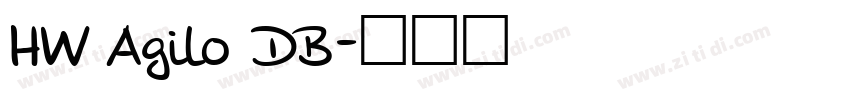 HW Agilo DB字体转换